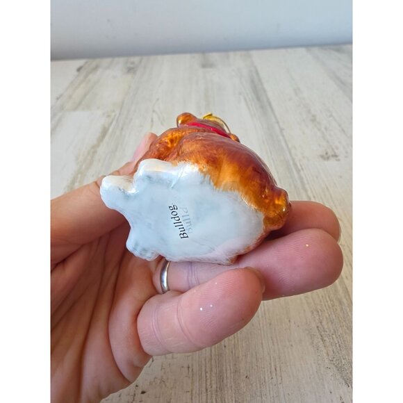 Kurt Adler bulldog Noble gems glass ornament Xmas dog tree puppy glitter - Picture 7 of 7